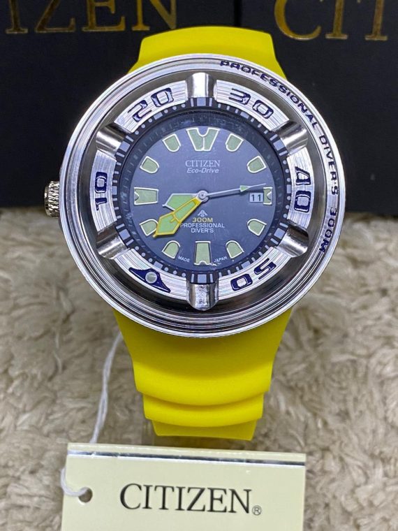 Relógio Masculino Citizen Ecozilla Amarelo Atacado