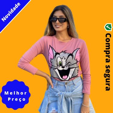 Kit C/10 Blusa manga longa feminina no atacado