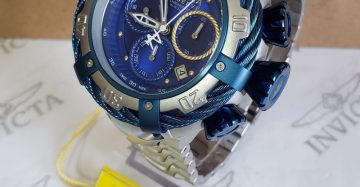 Relógio Invicta 18k Thunderbolt AAA+ Prata com Azul 21361 – AAA+