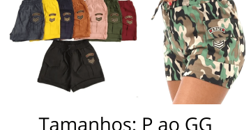 Kit C/6 Bermuda Shorts Mini Short Jogger Army Militar Joguer Bolsos