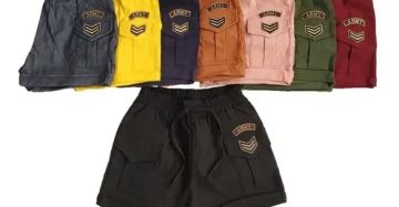 Kit C/6 Bermuda Shorts Mini Short Jogger Army Militar Joguer Bolsos