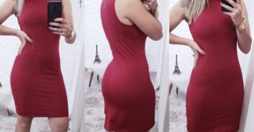 KIT C/10 VESTIDO RETO GOLA ALTA