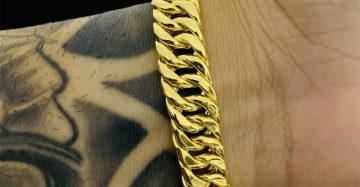Pulseira Bracelete Atacado Gumet Dupla Fecho Gaveta dupla- 13mm x 20cm x 34g -Joia 18 k – 7 banhos