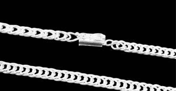 Kit Corrente Grumet Dupla Fecho Gaveta Atacado Revenda Dropshpping (tam 70cm x esp 4,3mm x 20,8g) + Pingente Placa N. Sra Aparecida ( 3cm x 2,4cm x 3g) – Joia Prata 925
