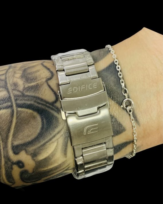 Kit Casio Red bull Funcional + Pulseira Fina elo por elo Fecho Tradicional Atacado Revenda Dropshpping Banhada Prata 925