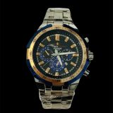 Kit Casio Edfice + Pulseira Cartier Fecho Canhão Atacado Revenda Dropshpping Joia Banhado 18k- larg. 3mm x tam. 22 cm x 5,4g