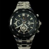 Kit Casio Edifice + Pulseira Cartier Fecho Canhão Atacado Revenda Dropshpping Joia Banhado 18k- larg. 3mm x tam. 22 cm x 5,4g
