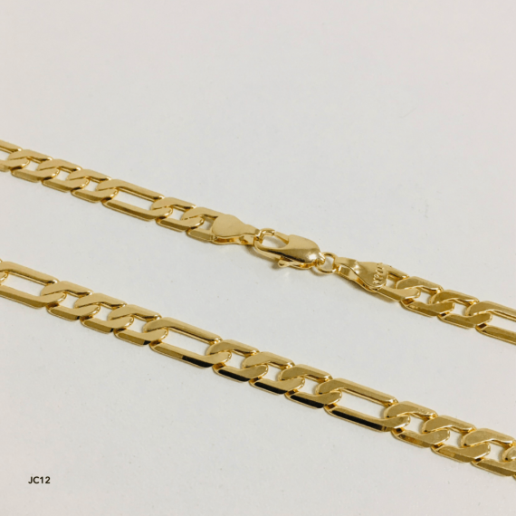 Corrente Atacado Revenda Dropshpping 3 por 1 Fecho Tradicional- 70cm – 22,15g- Joia Banhado a ouro 18k