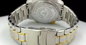 Relógio Citizen Aqualand Full Metal – Prata, Dourado, Laranja e Verde – Cod 689