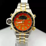 Relógio Citizen Aqualand Full Metal – Prata, Dourado, Laranja e Verde – Cod 689