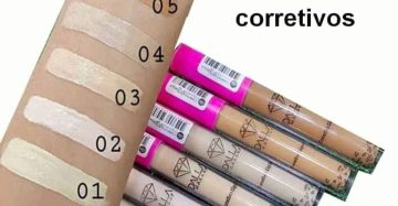 Kit c/6 CORRETIVO LÍQUIDO ATACADO COBERTURA VEGANO PELES MORENAS E NEGRAS – DALLA