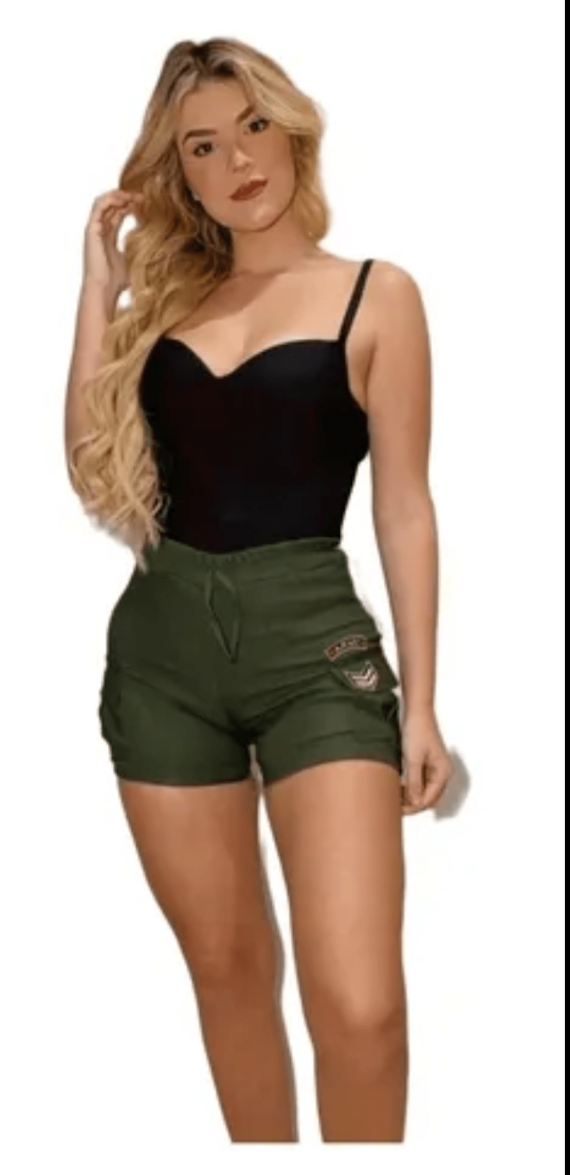 Kit C/6 Bermuda Shorts Mini Short Jogger Army Militar Joguer Bolsos