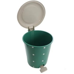 Kit Cozinha Verde Poá Atacado Revenda Dropshpping 4 Peças Lixeira Porta Detergente Sabão