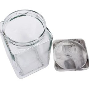 Pote Vidro Multiuso Atacado Revenda Dropshpping Quadrado Tampa Tendenza Invicta 1,3L
