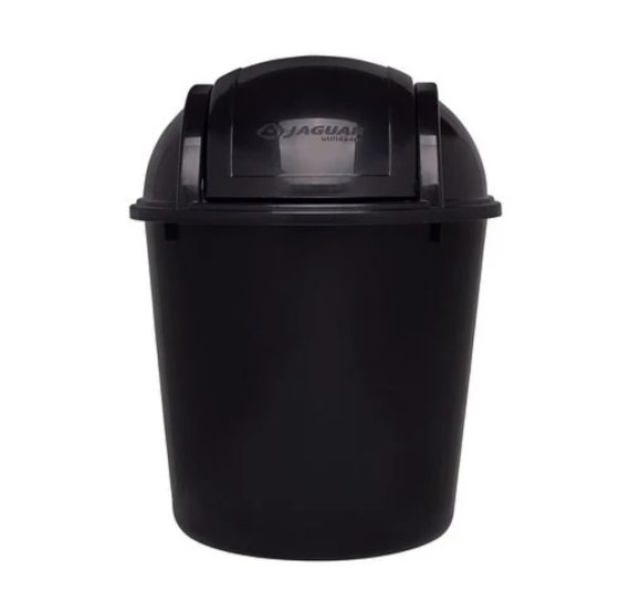 Lixeira Basculante Preta Atacado Revenda Dropshpping P/ Pia 5,5 L Jaguar