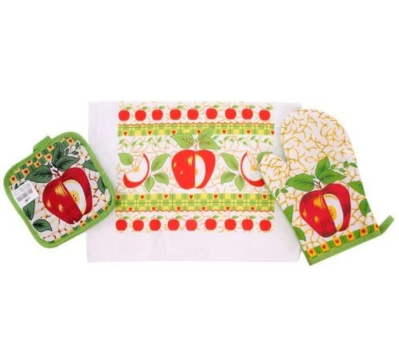 Kit Cozinha Atacado Revenda Dropshpping Luva Forno Descanso Panela E Pano