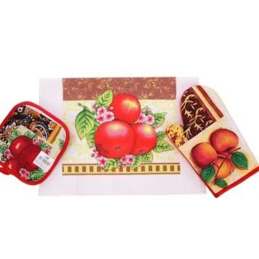 Kit Cozinha Atacado Revenda Dropshpping Luva Forno Descanso Panela E Pano