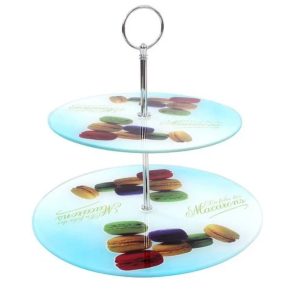 Suporte Centro Mesa Atacado Revenda Dropshpping Cupcakes 2 Andares Estampado