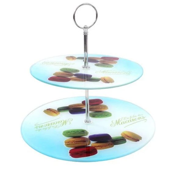 Suporte Centro Mesa Atacado Revenda Dropshpping Cupcakes 2 Andares Estampado