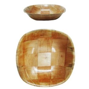 Tigela Quadrada Atacado Revenda Dropshpping Multiuso De Bambu 20 cm