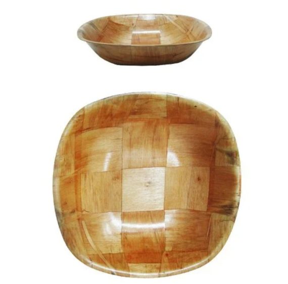 Tigela Quadrada Atacado Revenda Dropshpping Multiuso De Bambu 20 cm