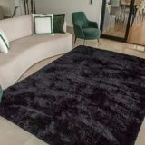 Tapetes Para Dropshipping Modelo Peludo Preto para sala de jantar 2,00 x 1,40