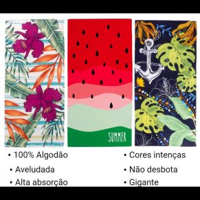 Kit c/03 Toalhas de praia atacado ou Dropshipping