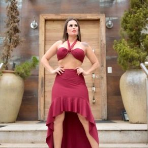 KIT C/10 CONJUNTO DE SAIA DE BABADO E CROPPED