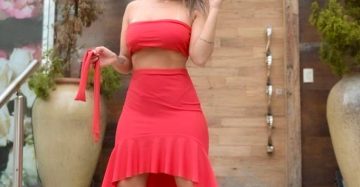 KIT C/10 CONJUNTO DE SAIA DE BABADO E CROPPED
