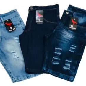 KIT C/6 Bermudas Jeans no Atacado