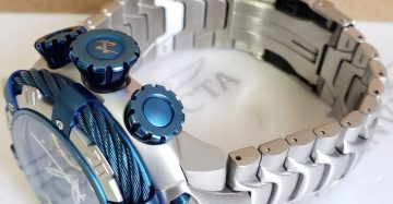 Relógio Invicta 18k Thunderbolt AAA+ Prata com Azul 21361 – AAA+