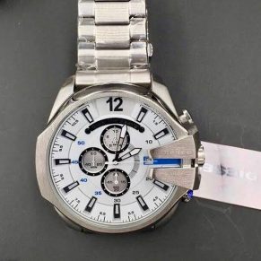 Relógio Diesel 10 bar Modelo Fundo Branco com Azul AAA+ Luxo Atacado
