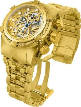 Relógio Invicta Zeus AAA+ Skeleton Dourado 12763 Masculino