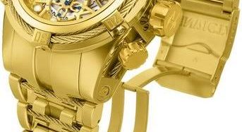 Relógio Invicta Zeus AAA+ Skeleton Dourado 12763 Masculino