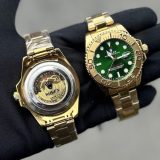 Relógio Rolex Yacht Master Primeira Linha Dourado e Preto no Atacado – Pulseira de Borracha