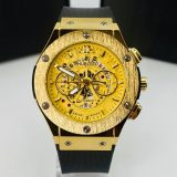 Relógio Hublot Geneve 1ª Linha Preto – Pulseira de Borracha + Caixa